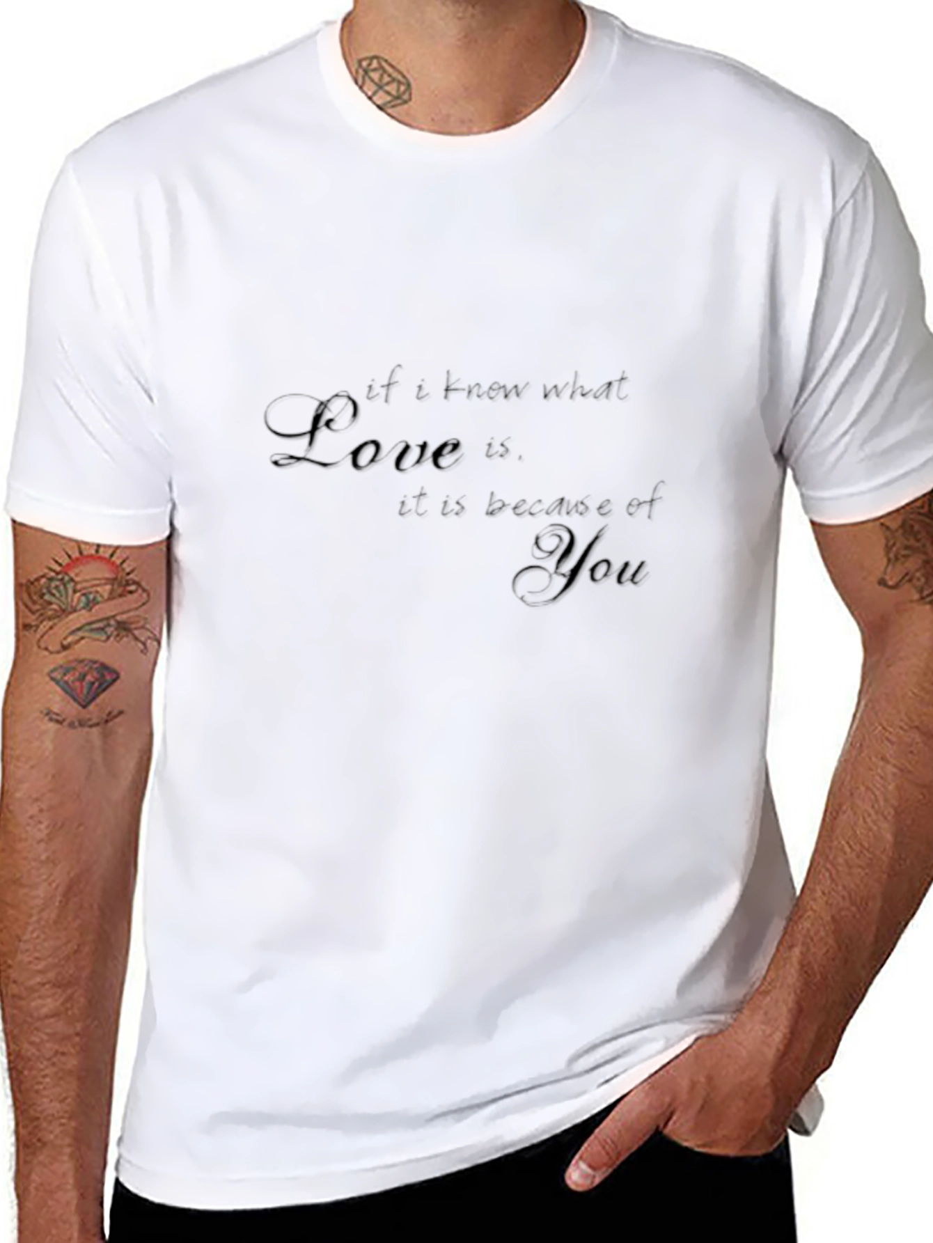 Love is You Graphic Black T-Shirt