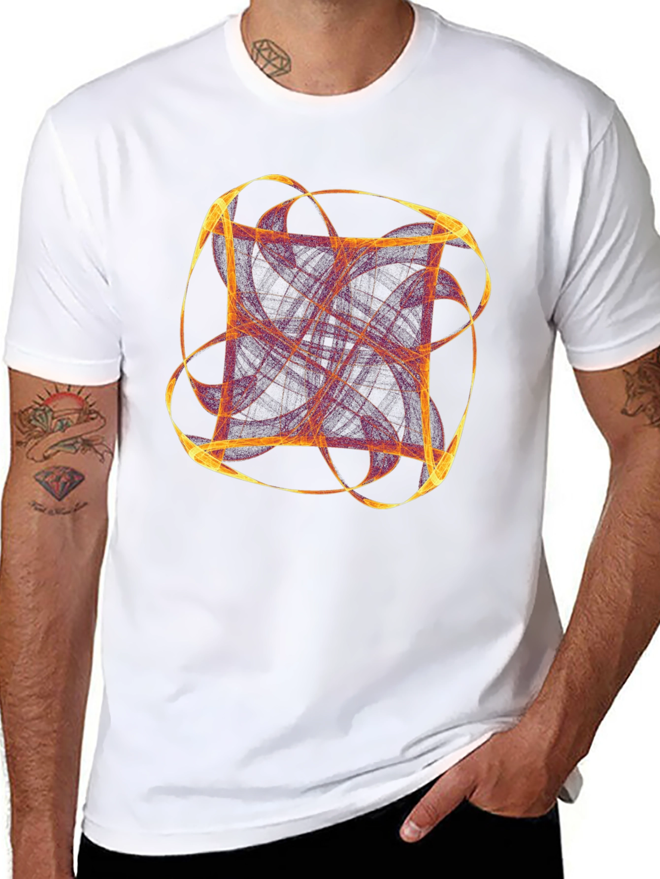 Abstract Graphic Tee - Black