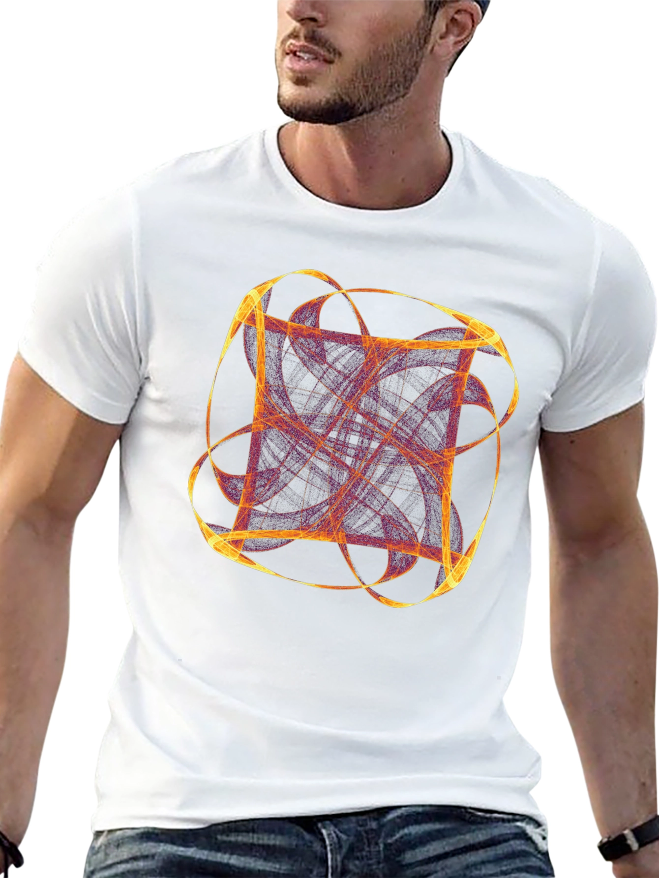 Abstract Graphic Tee - Black