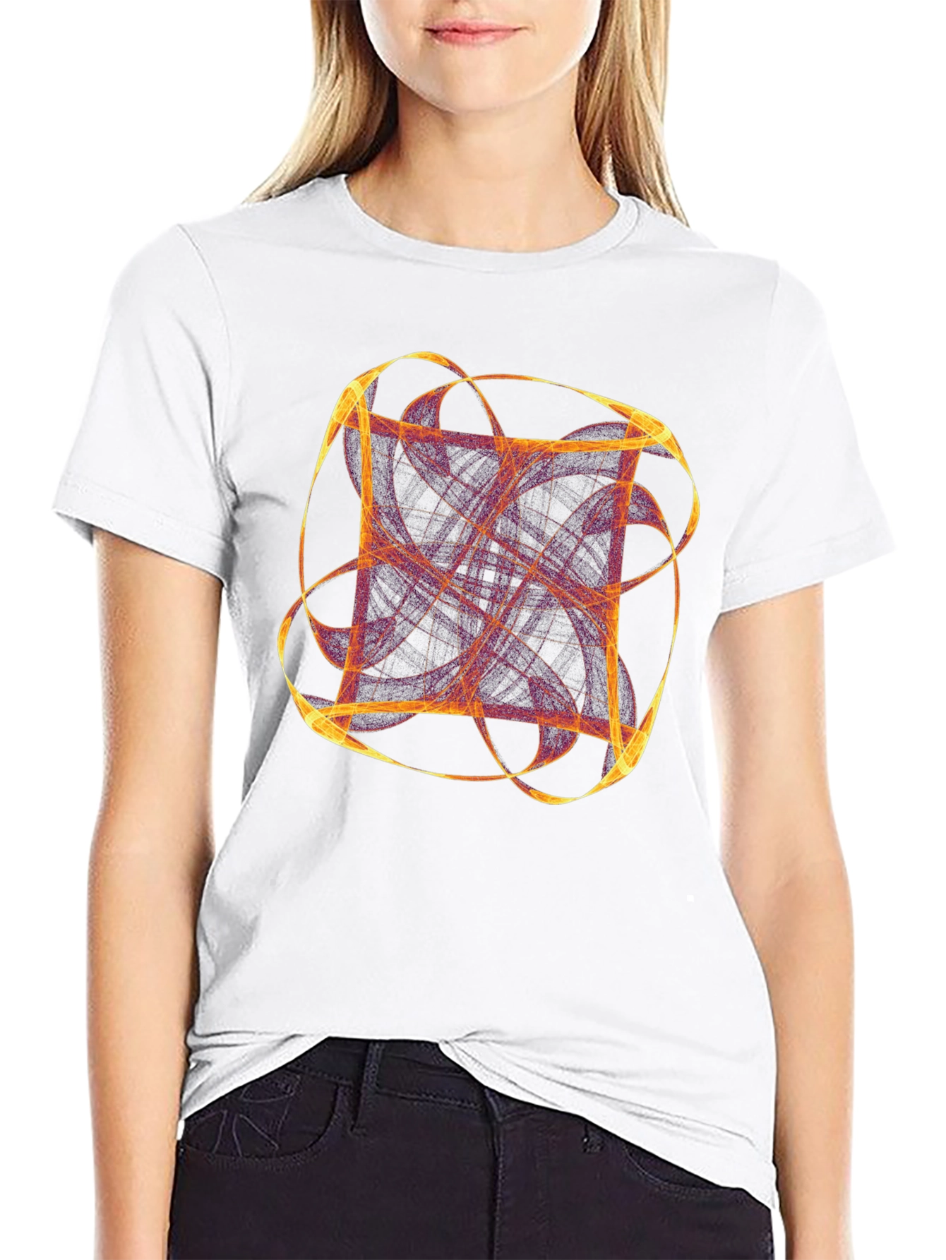 Abstract Graphic Tee - Black