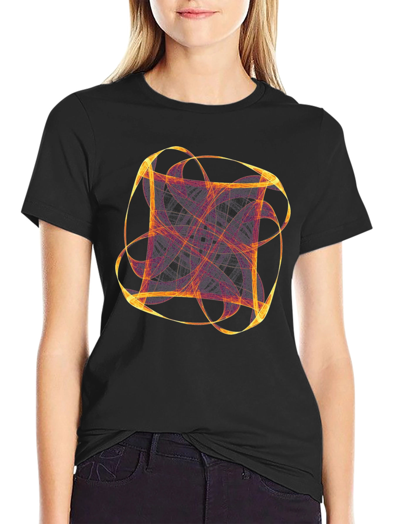 Abstract Graphic Tee - Black