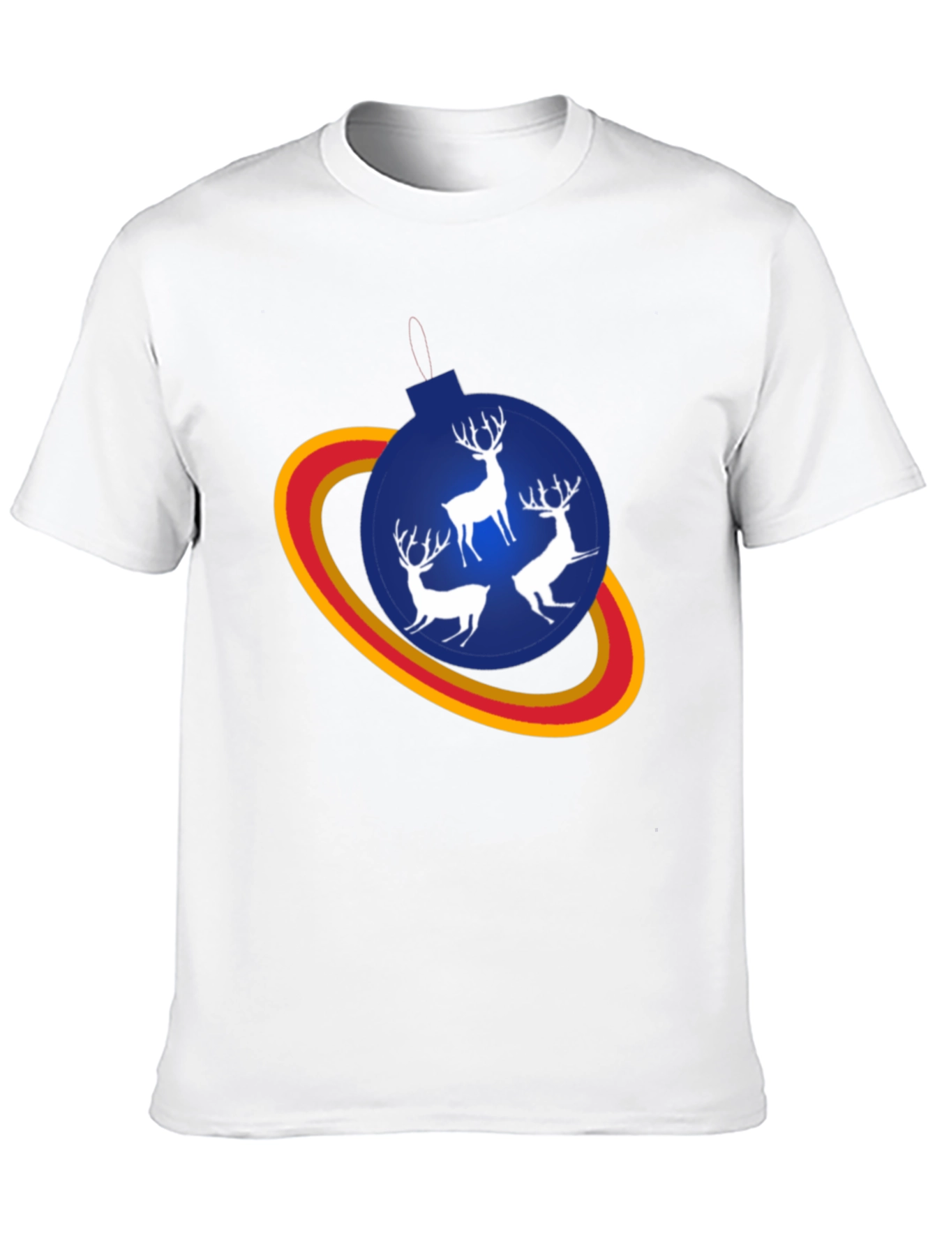 Festive Reindeer Ornament T-Shirt - Holiday Style