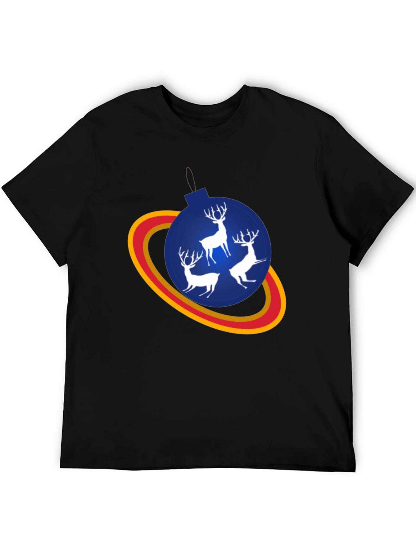 Festive Reindeer Ornament T-Shirt - Holiday Style