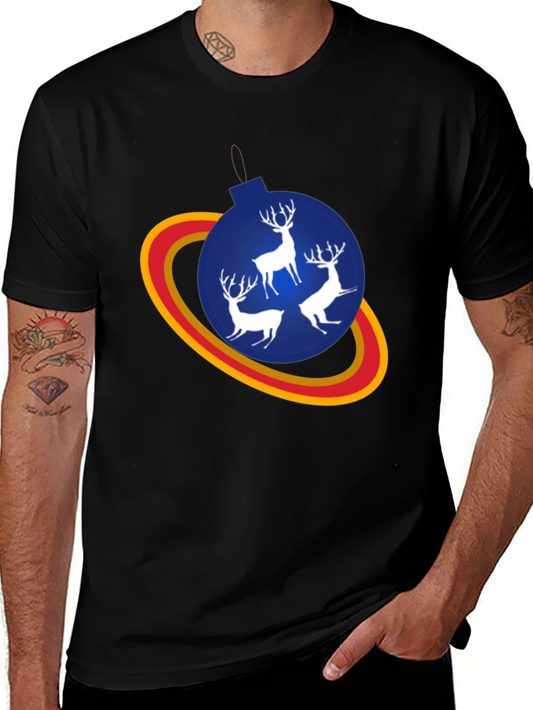 Festive Reindeer Ornament T-Shirt - Holiday Style