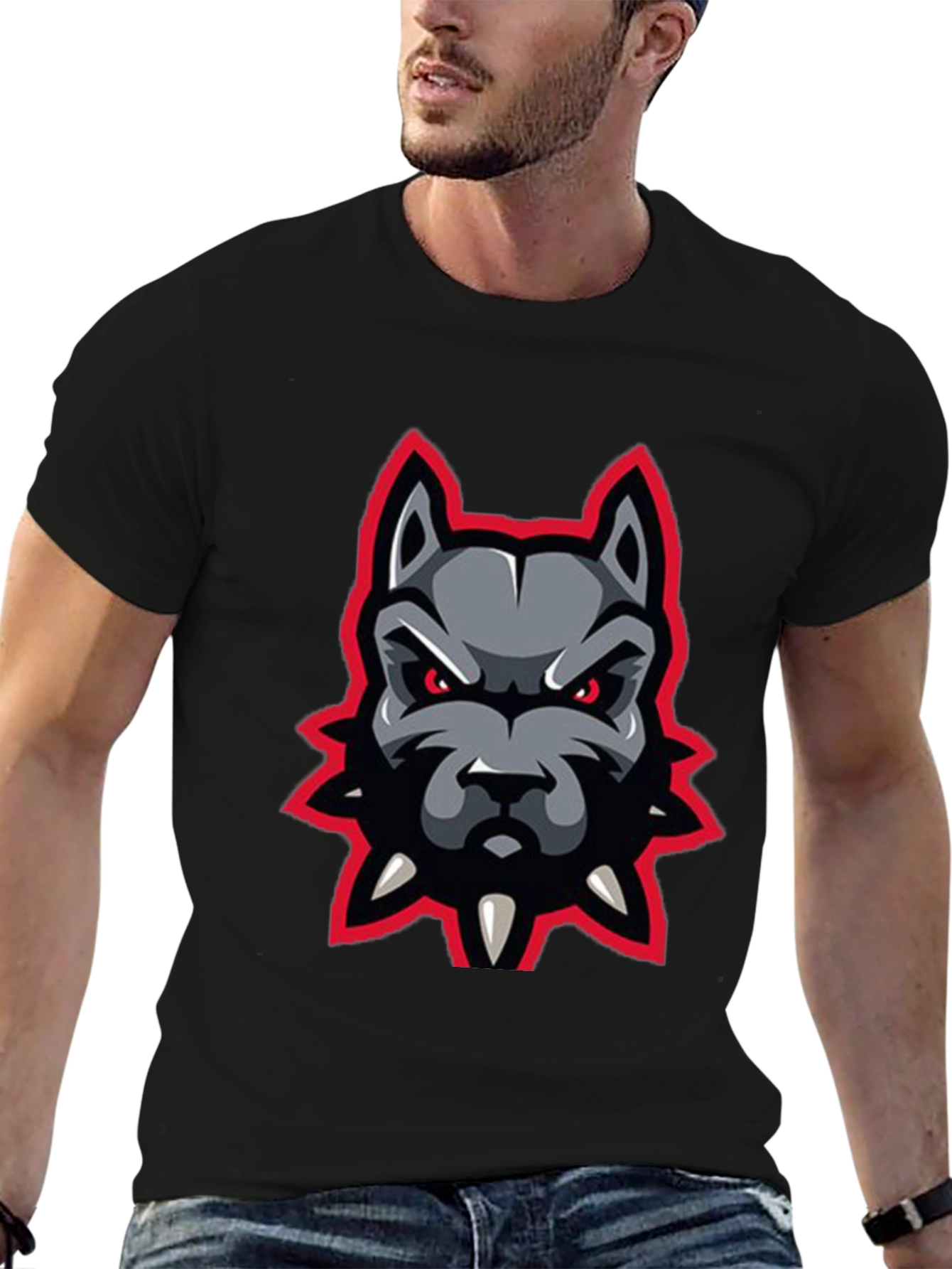 Mens Graphic Tee - Fierce Dog Design