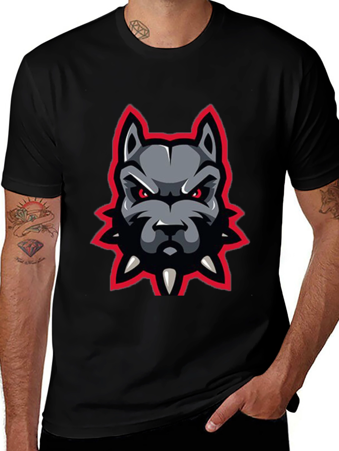 Mens Graphic Tee - Fierce Dog Design