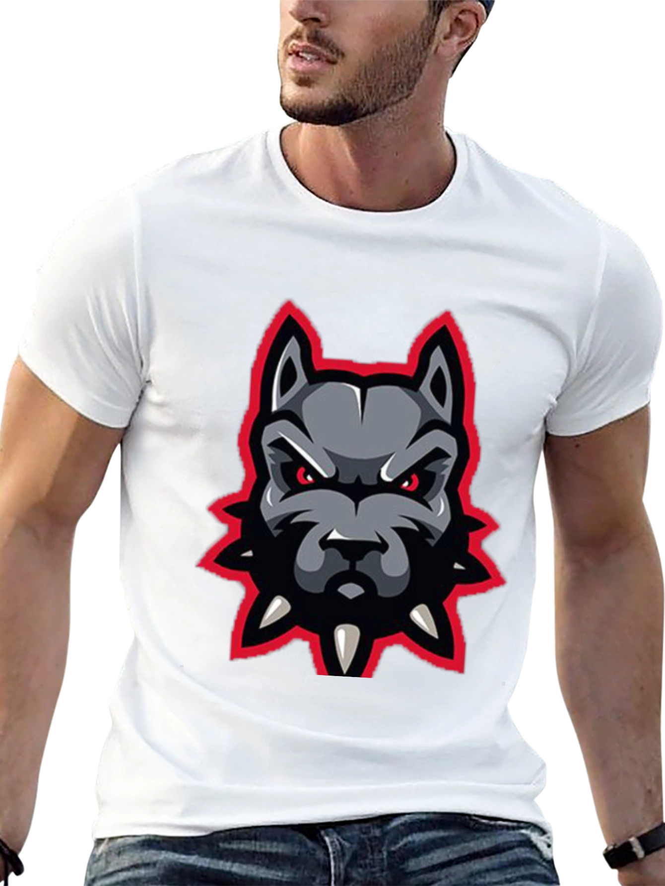 Mens Graphic Tee - Fierce Dog Design