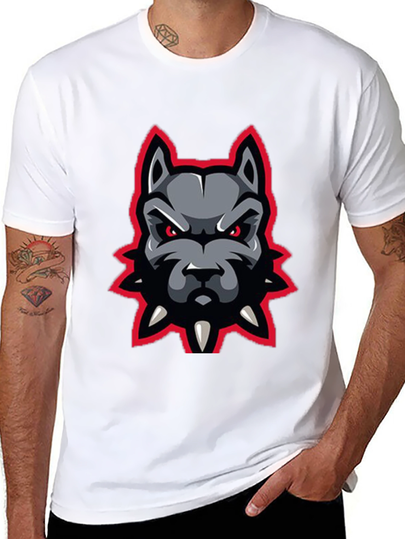 Mens Graphic Tee - Fierce Dog Design