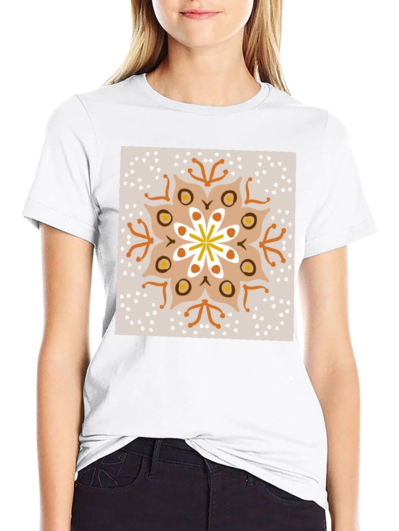 Boho Mandala Graphic Tee - Unisex Black T-Shirt