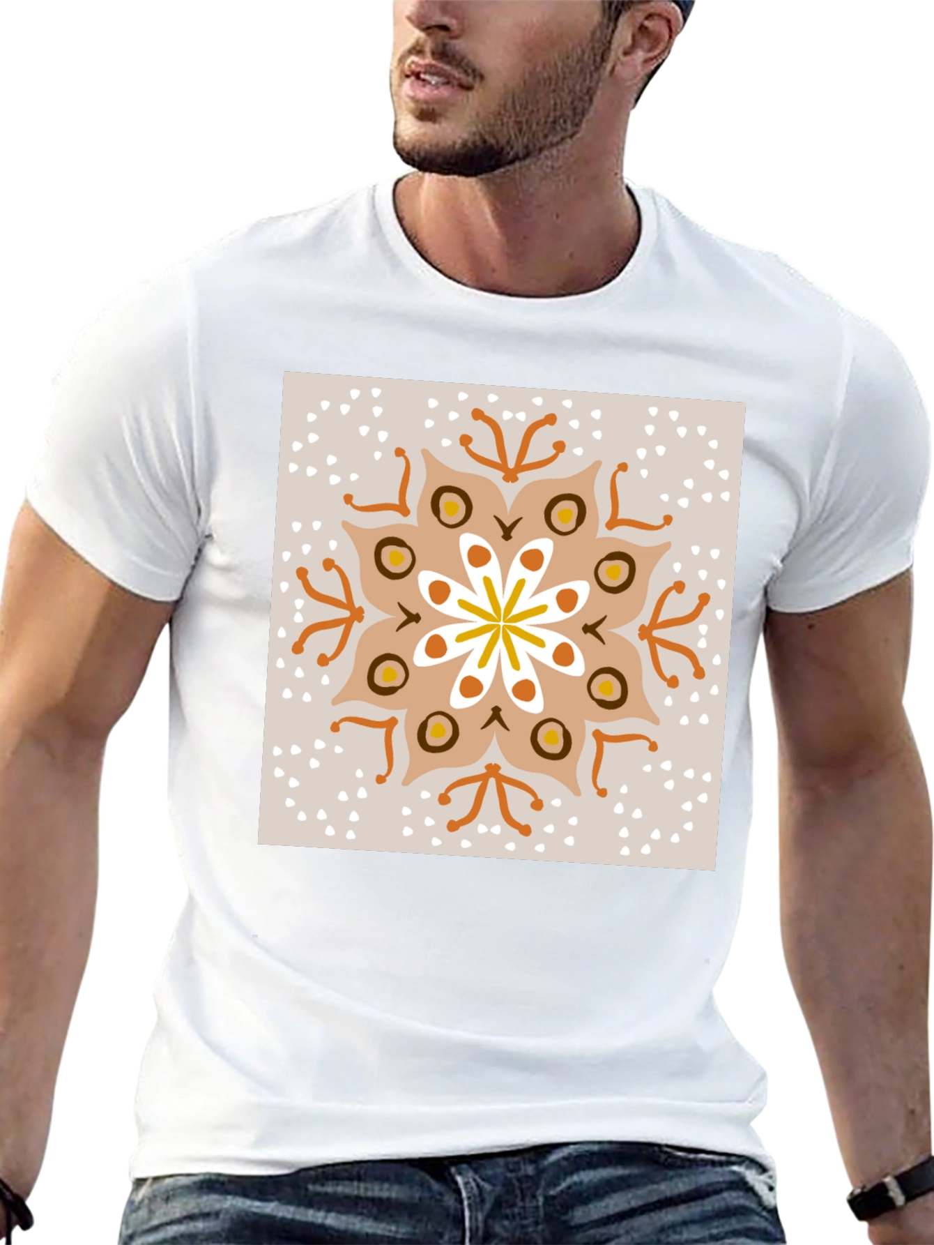 Boho Mandala Graphic Tee - Unisex Black T-Shirt