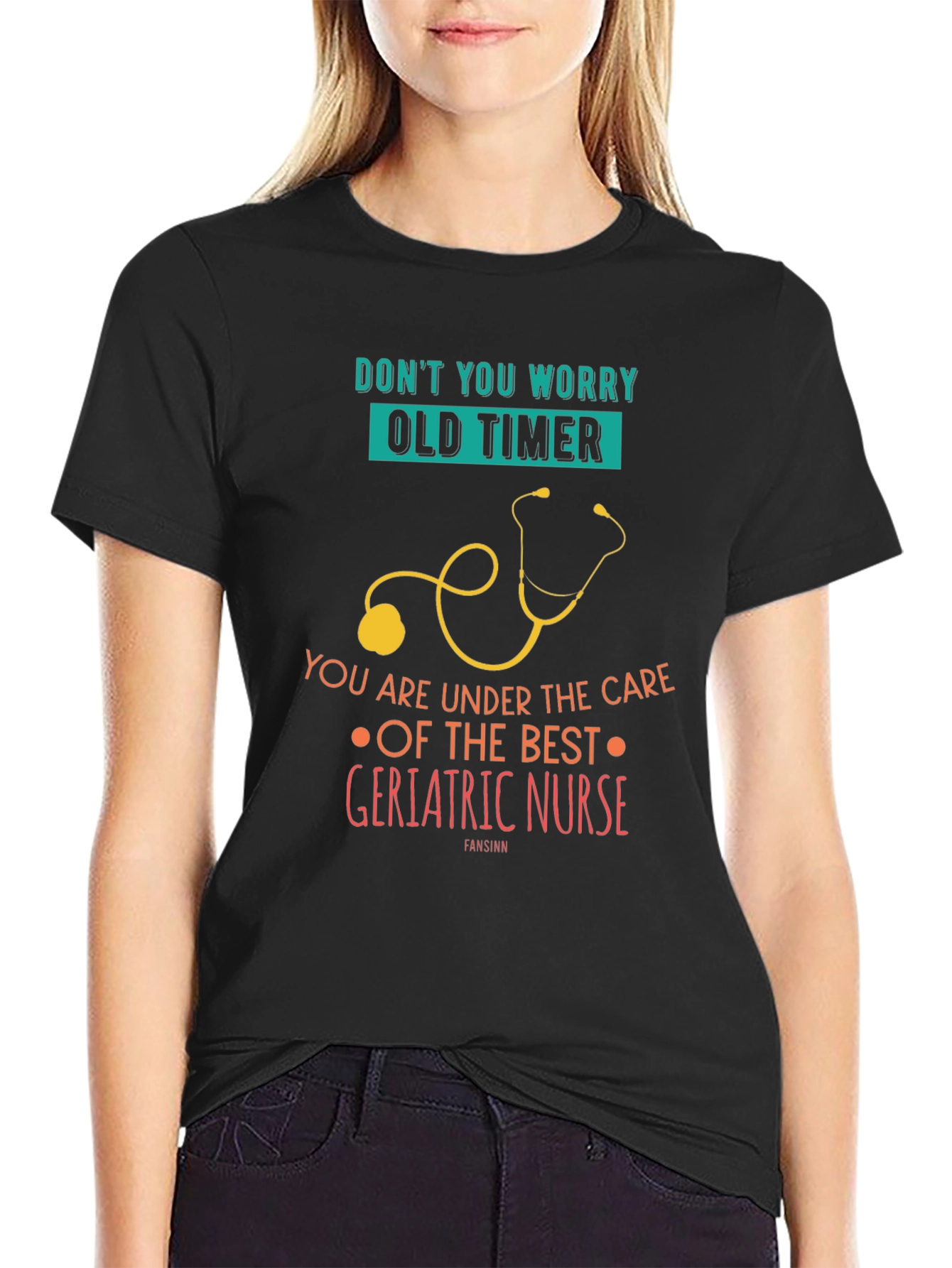 Geriatric Nurse T-Shirt - Funny Old Timer Nursing Tee