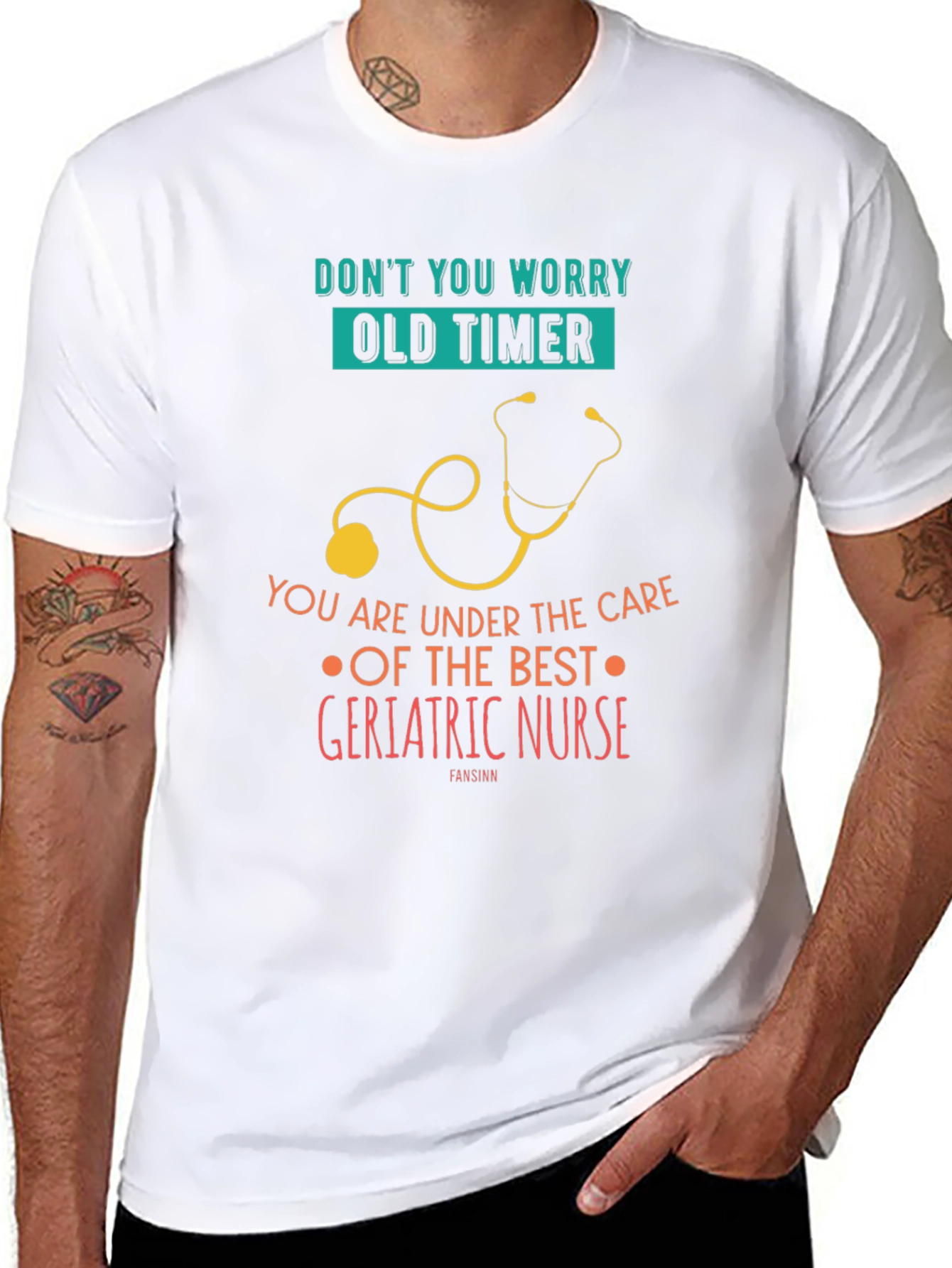 Geriatric Nurse T-Shirt - Funny Old Timer Nursing Tee