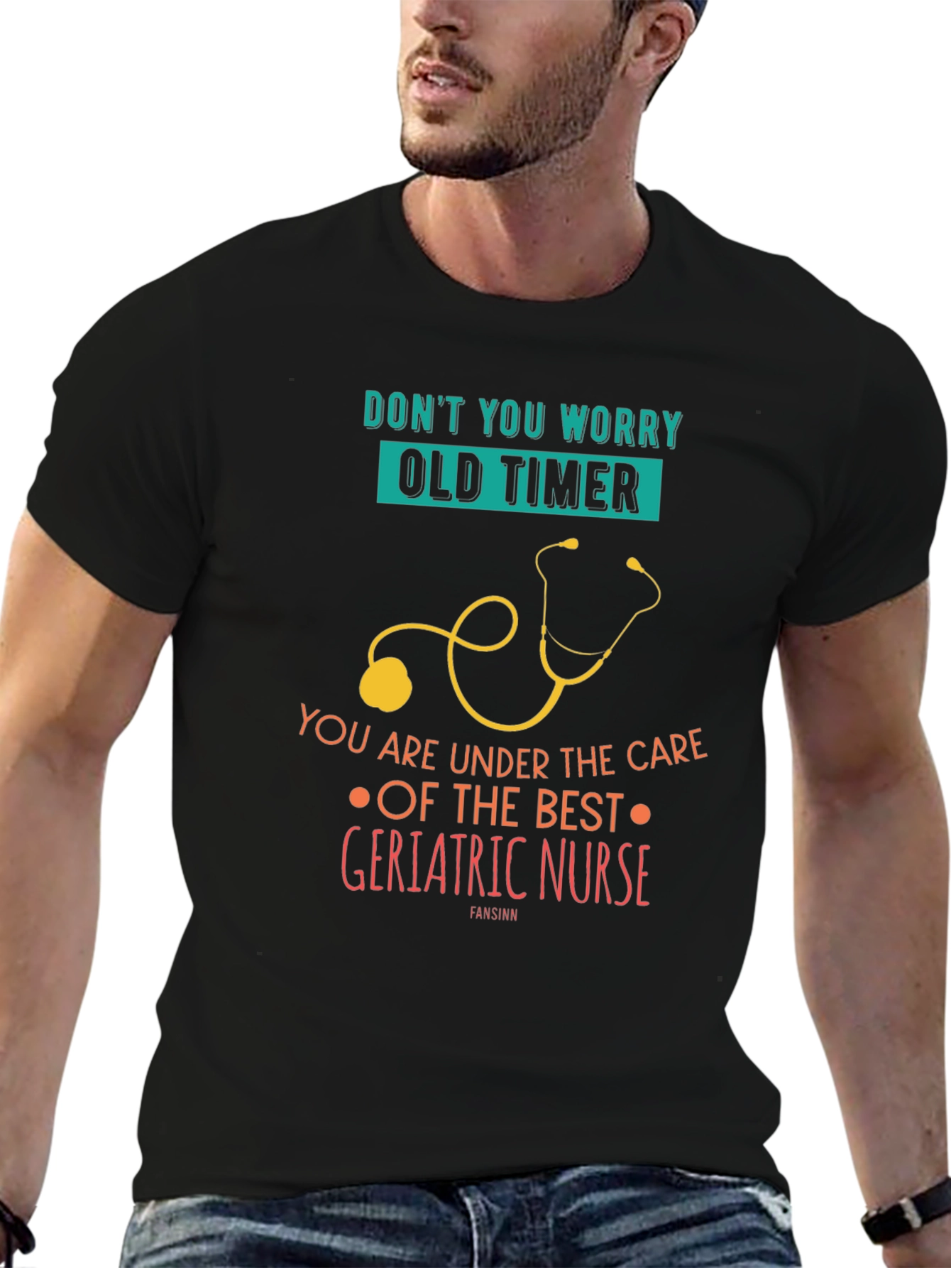 Geriatric Nurse T-Shirt - Funny Old Timer Nursing Tee