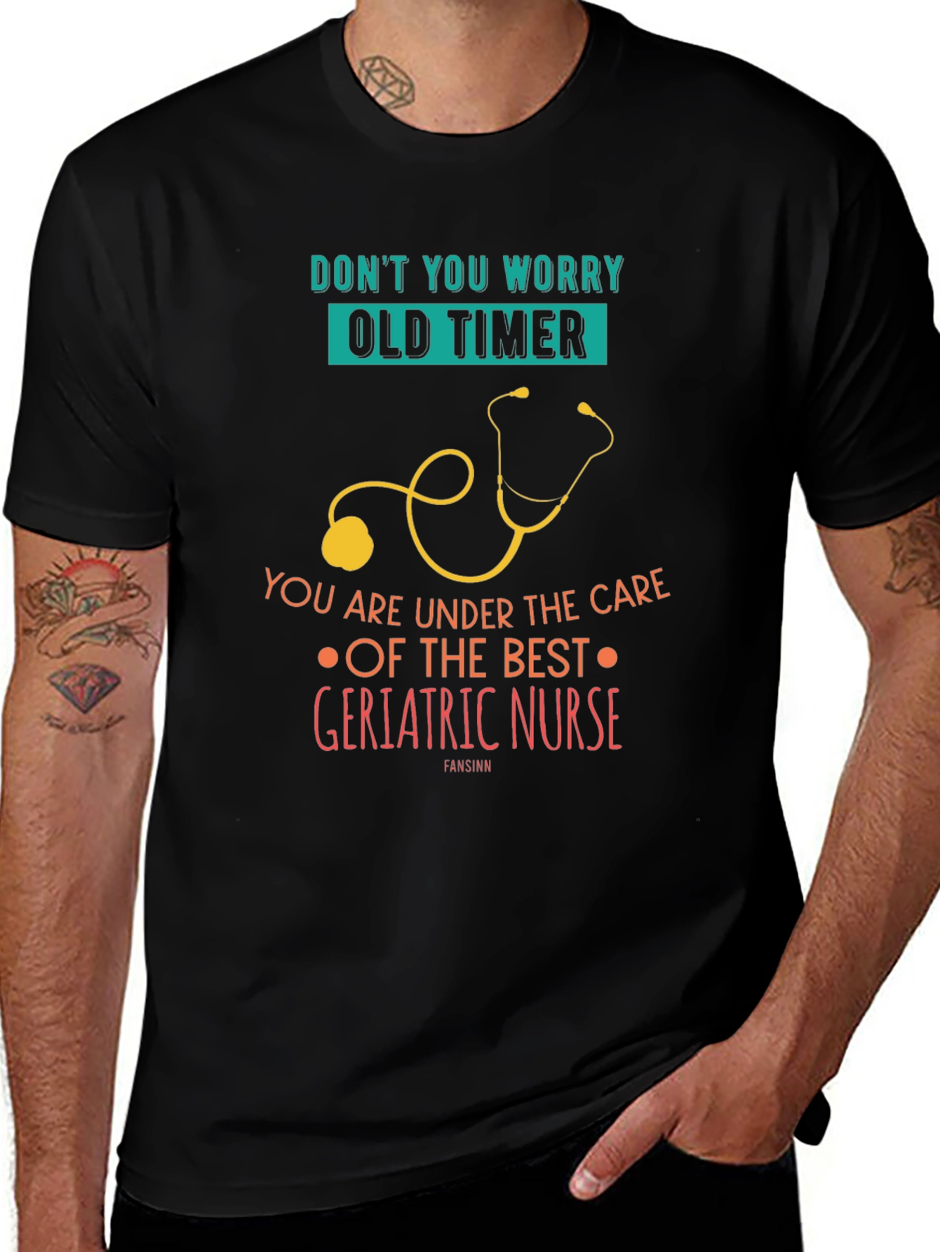 Geriatric Nurse T-Shirt - Funny Old Timer Nursing Tee