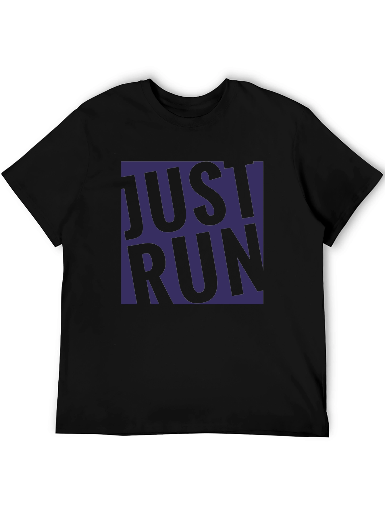 Just Run Graphic T-Shirt - Black