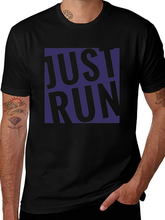Just Run Graphic T-Shirt - Black