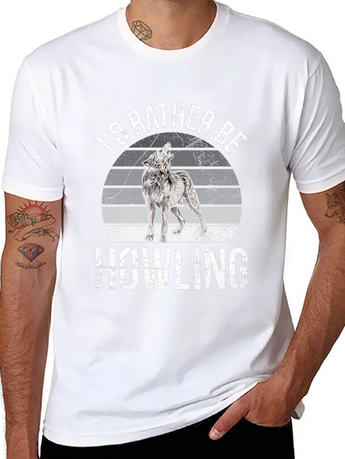Id Rather Be Howling Wolf T-Shirt