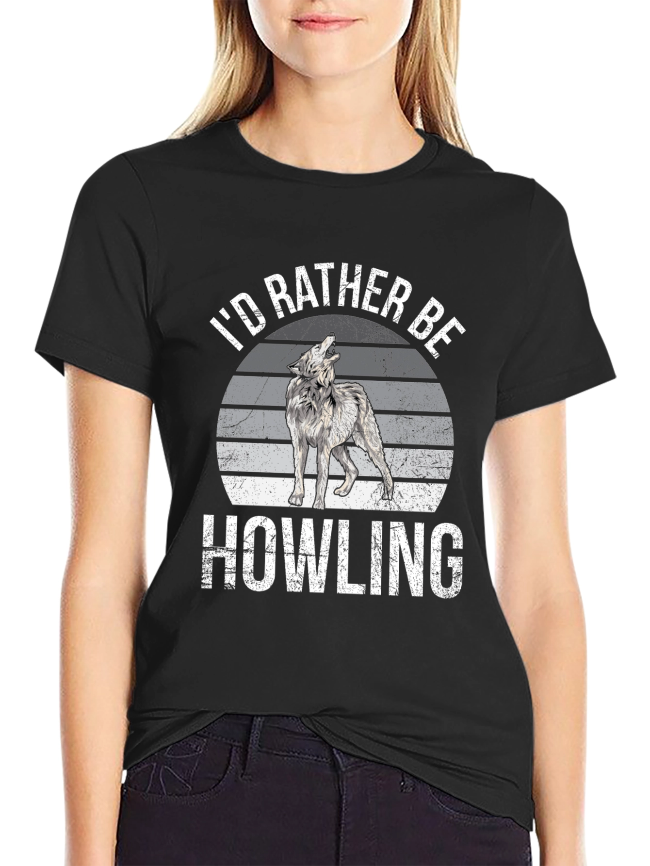 Id Rather Be Howling Wolf T-Shirt