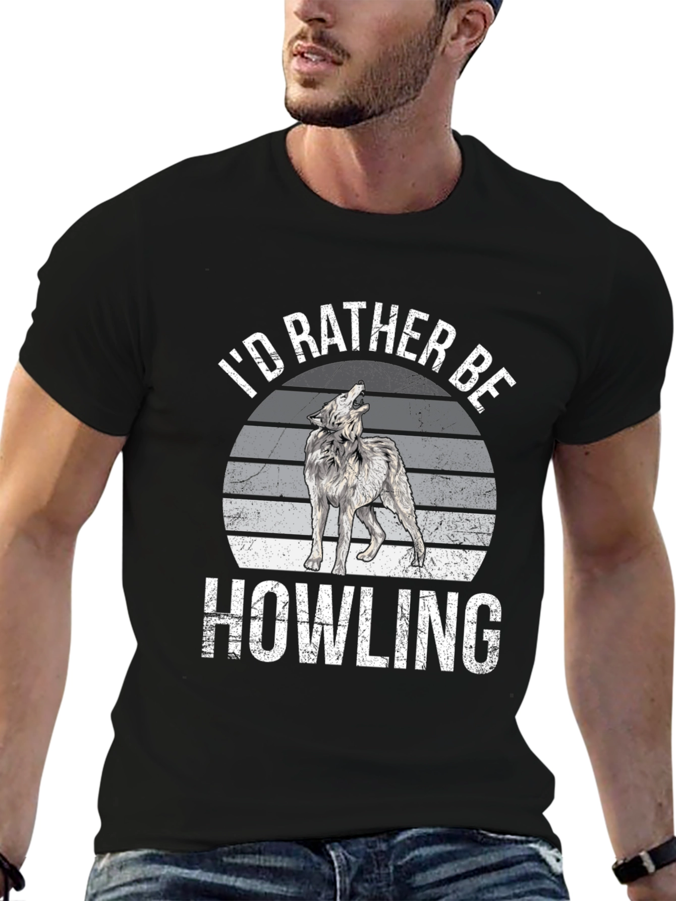 Id Rather Be Howling Wolf T-Shirt