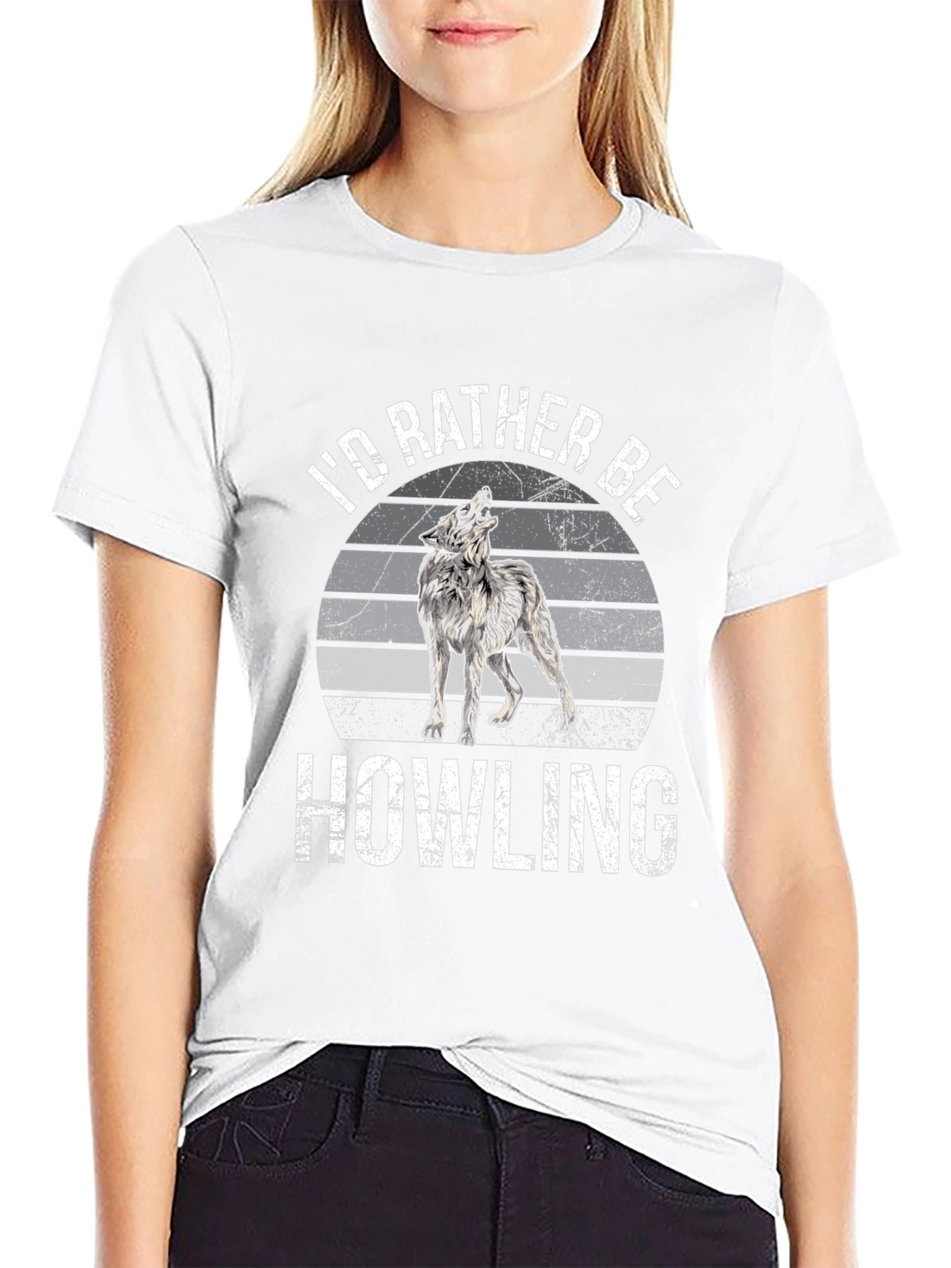 Id Rather Be Howling Wolf T-Shirt