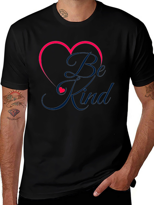 Be Kind Heart Graphic Tee - Soft Cotton Blend T-Shirt