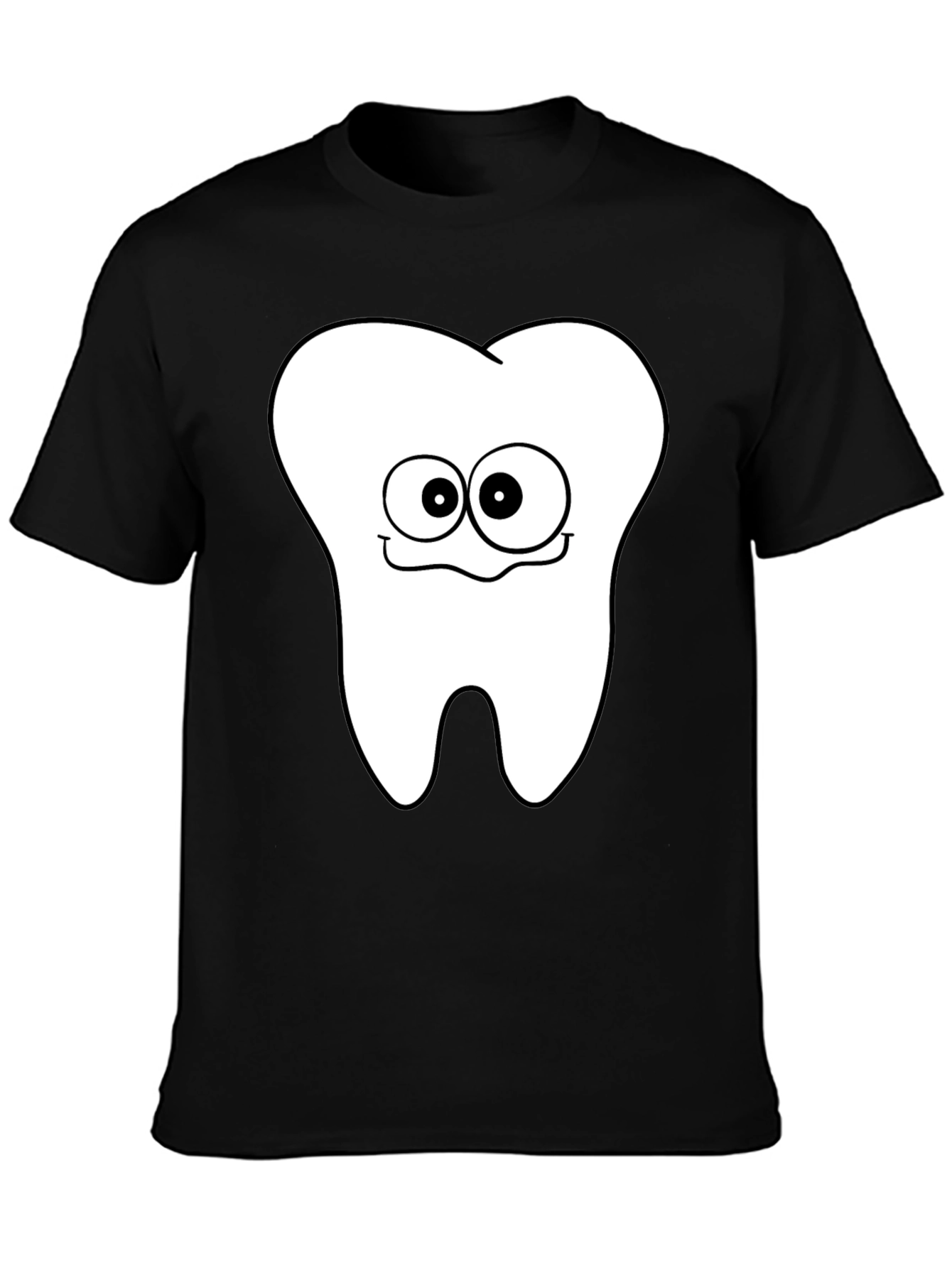 Funny Tooth Graphic T-Shirt - Black Cotton Tee