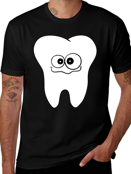 Funny Tooth Graphic T-Shirt - Black Cotton Tee