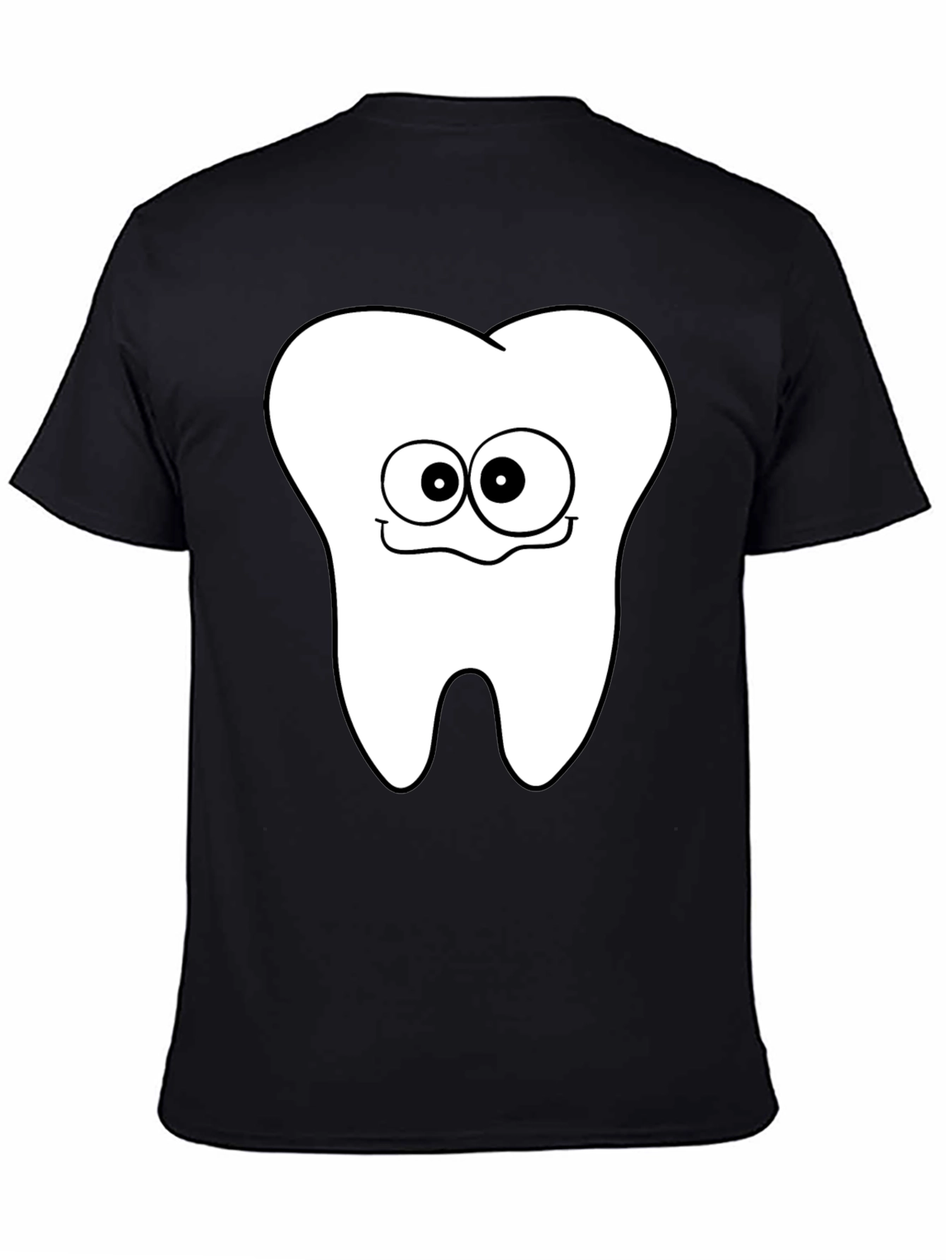Funny Tooth Graphic T-Shirt - Black Cotton Tee