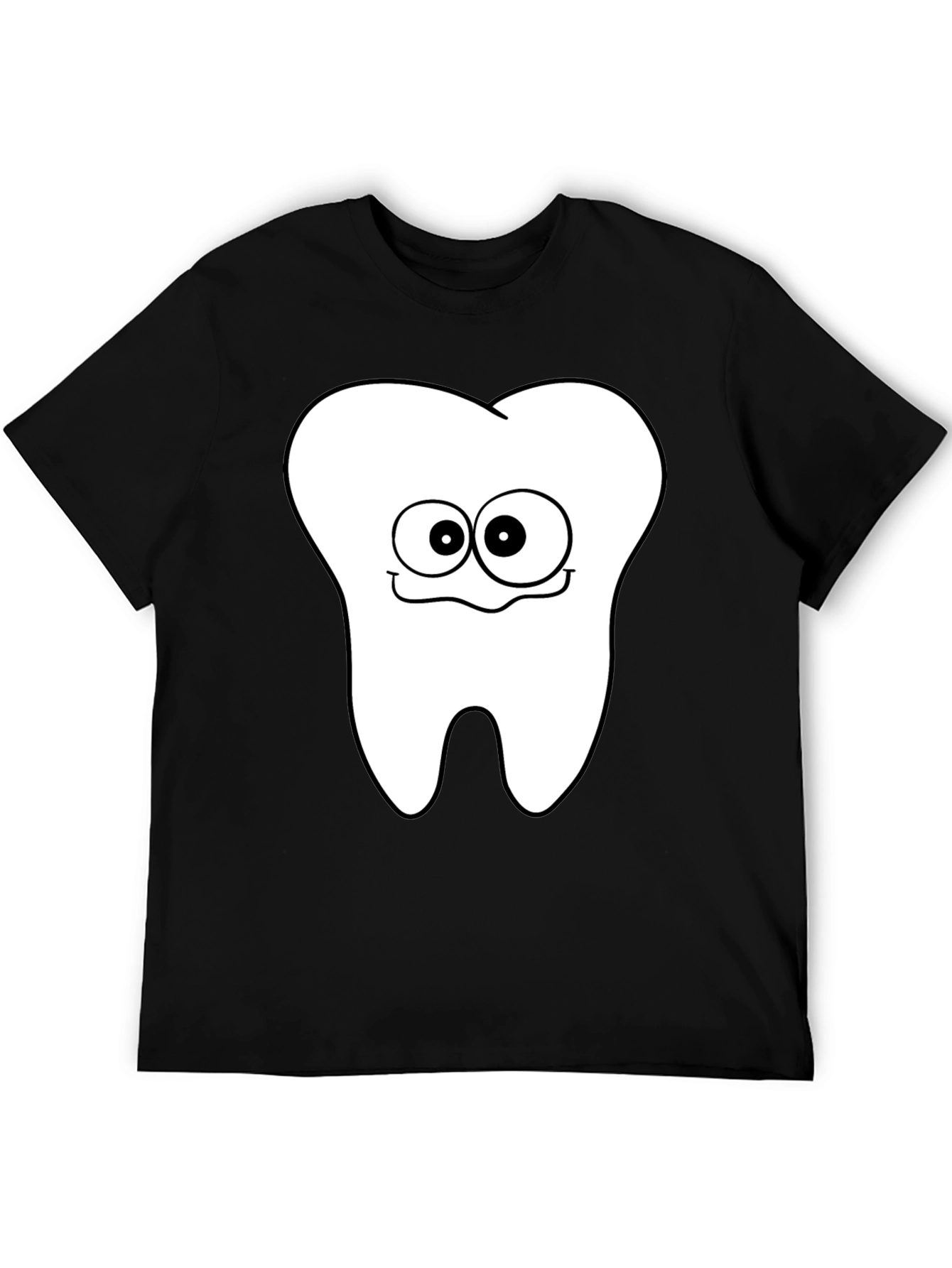 Funny Tooth Graphic T-Shirt - Black Cotton Tee