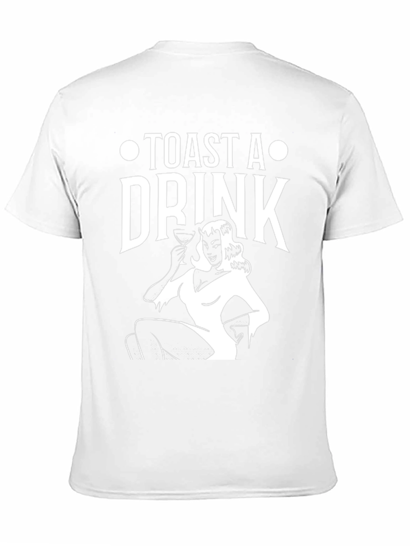 Toast A Drink Graphic Print Black T-Shirt