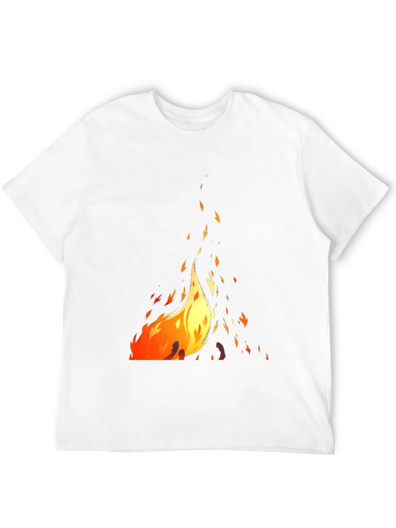 Fiery Graphic Black T-Shirt