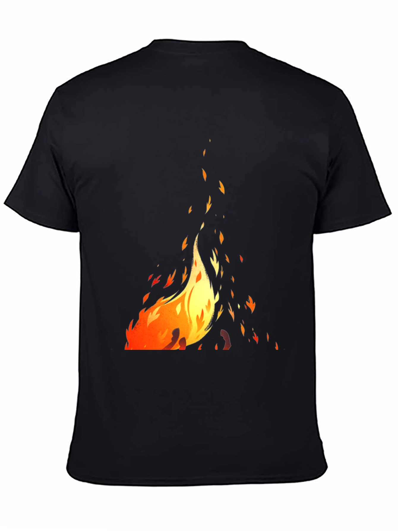 Fiery Graphic Black T-Shirt