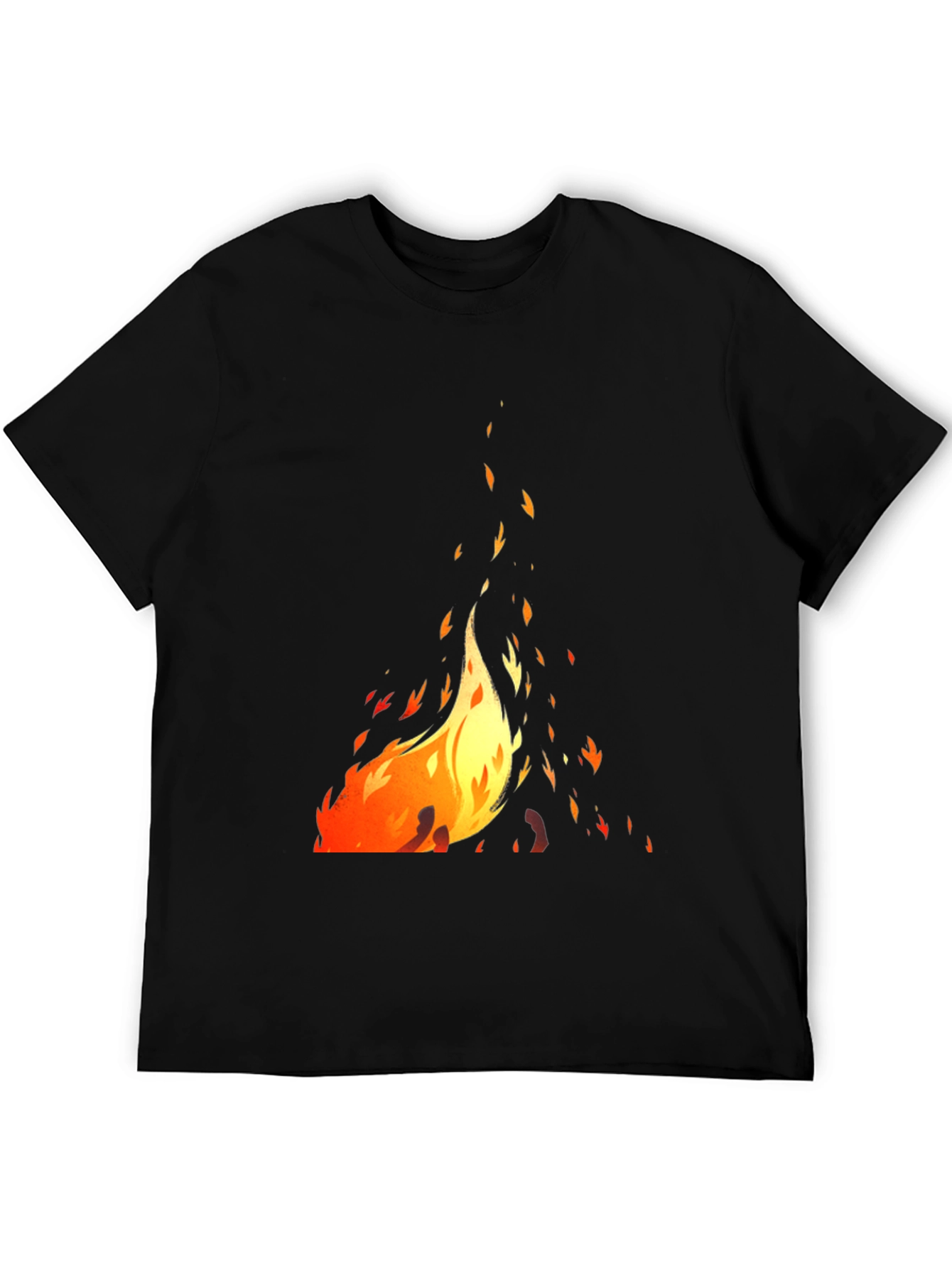 Fiery Graphic Black T-Shirt