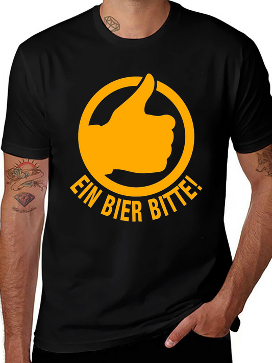 Ein Bier Bitte T-Shirt - Thumbs Up Graphic Tee