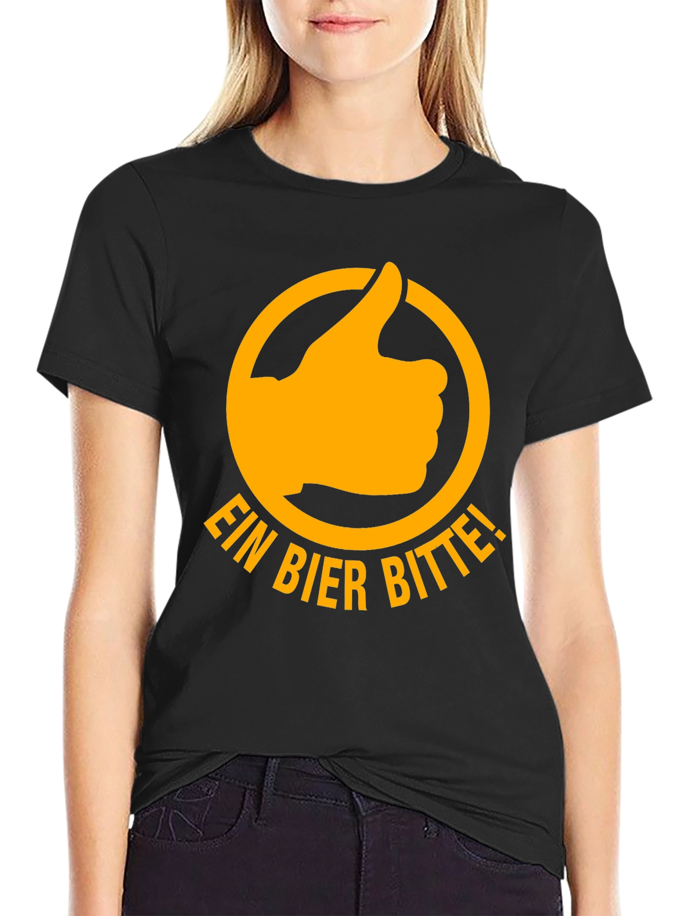 Ein Bier Bitte T-Shirt - Thumbs Up Graphic Tee