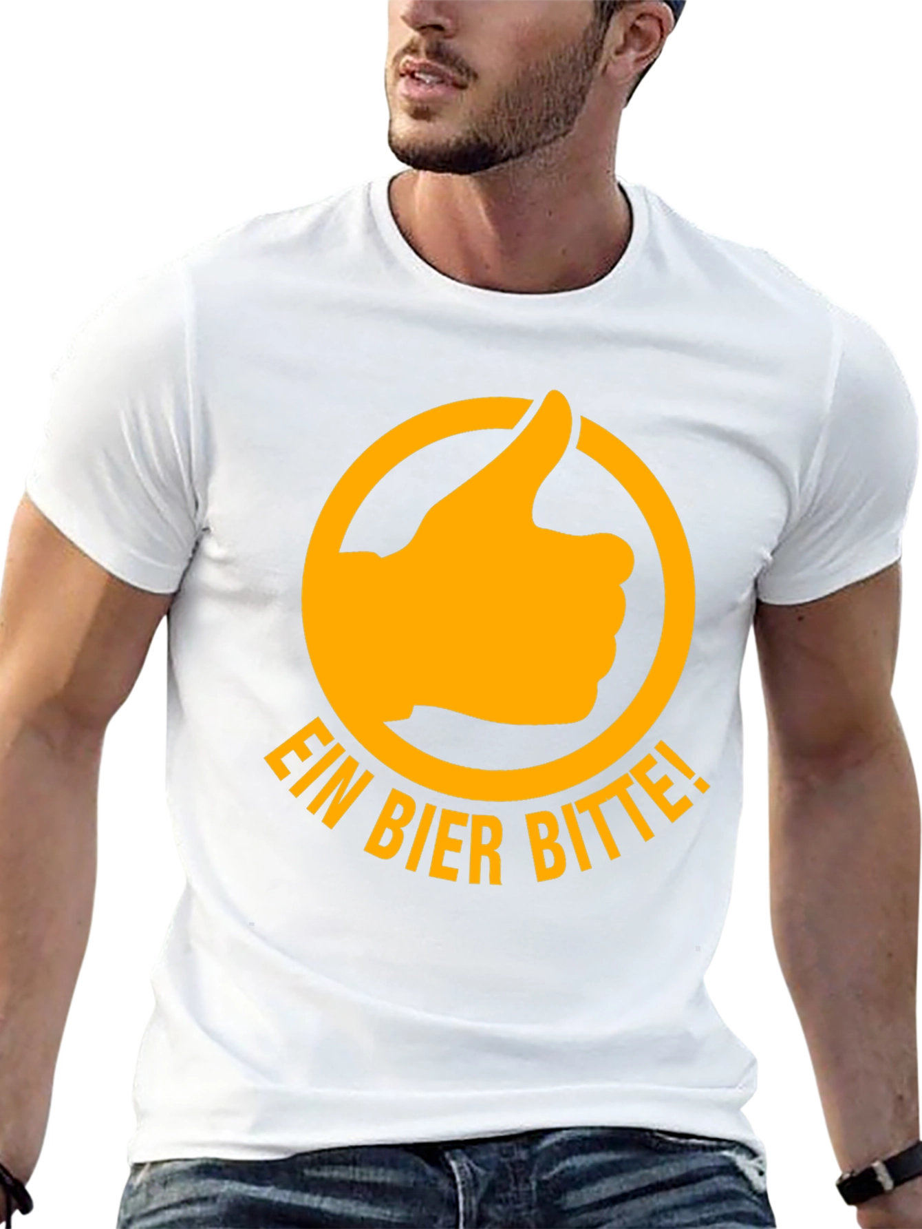 Ein Bier Bitte T-Shirt - Thumbs Up Graphic Tee