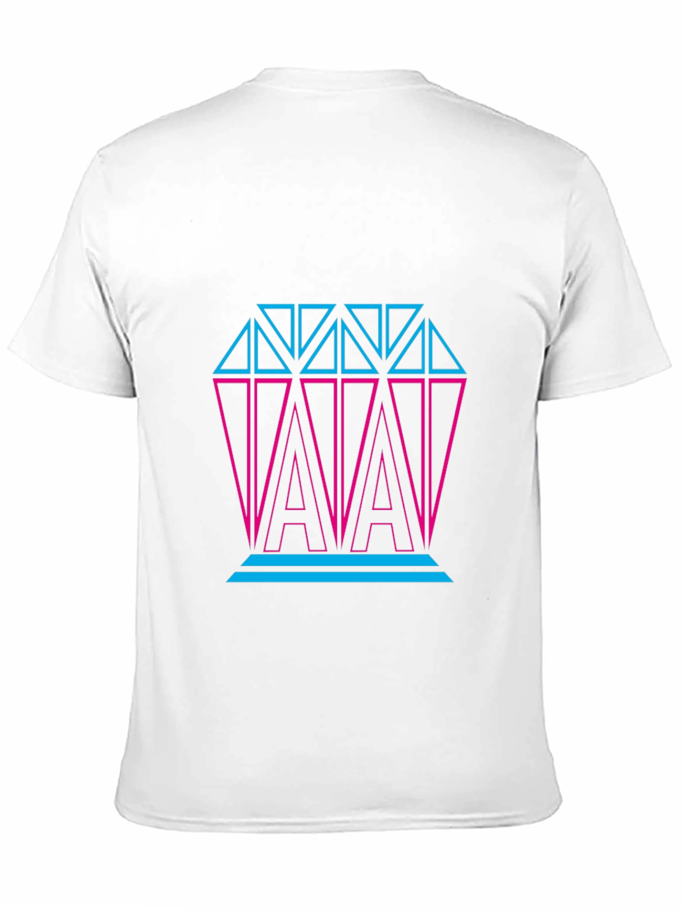 Neon Diamond Graphic Print Black T-Shirt