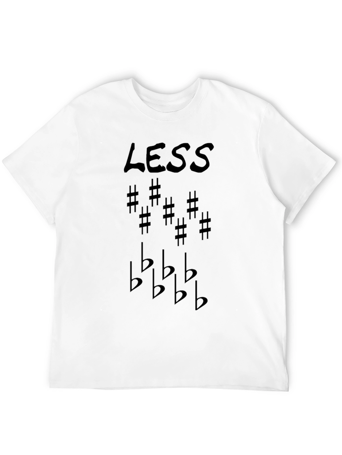Less Sharps & Flats Black Graphic Tee