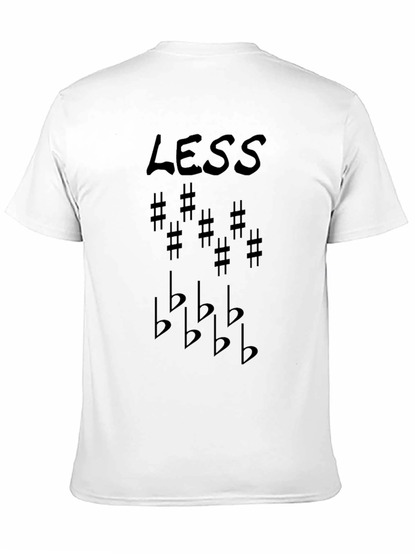 Less Sharps & Flats Black Graphic Tee