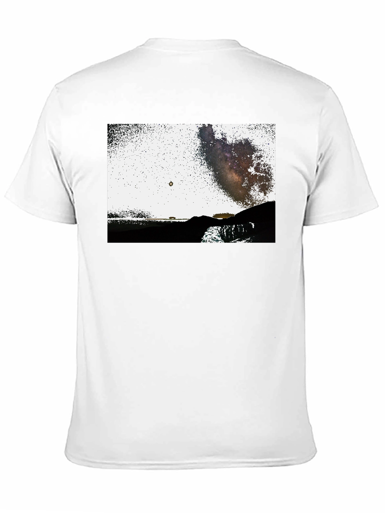 Black Graphic Tee - Night Sky Scene