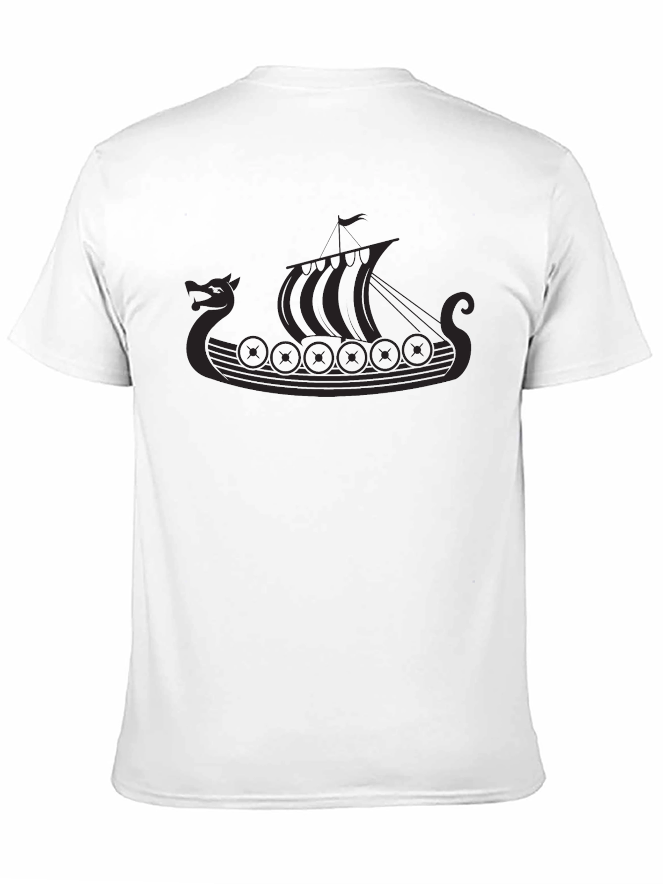 Viking Ship Graphic Tee - Black