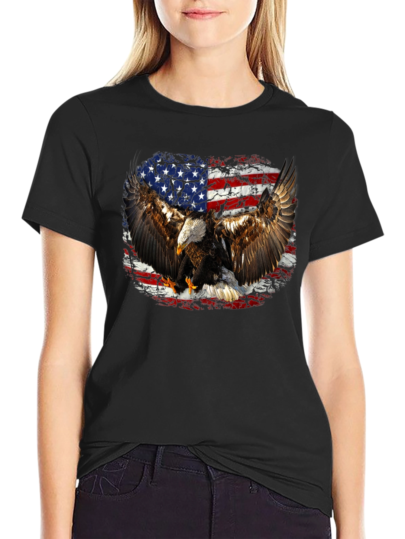 American Eagle Flag T-Shirt - Patriotic Pride