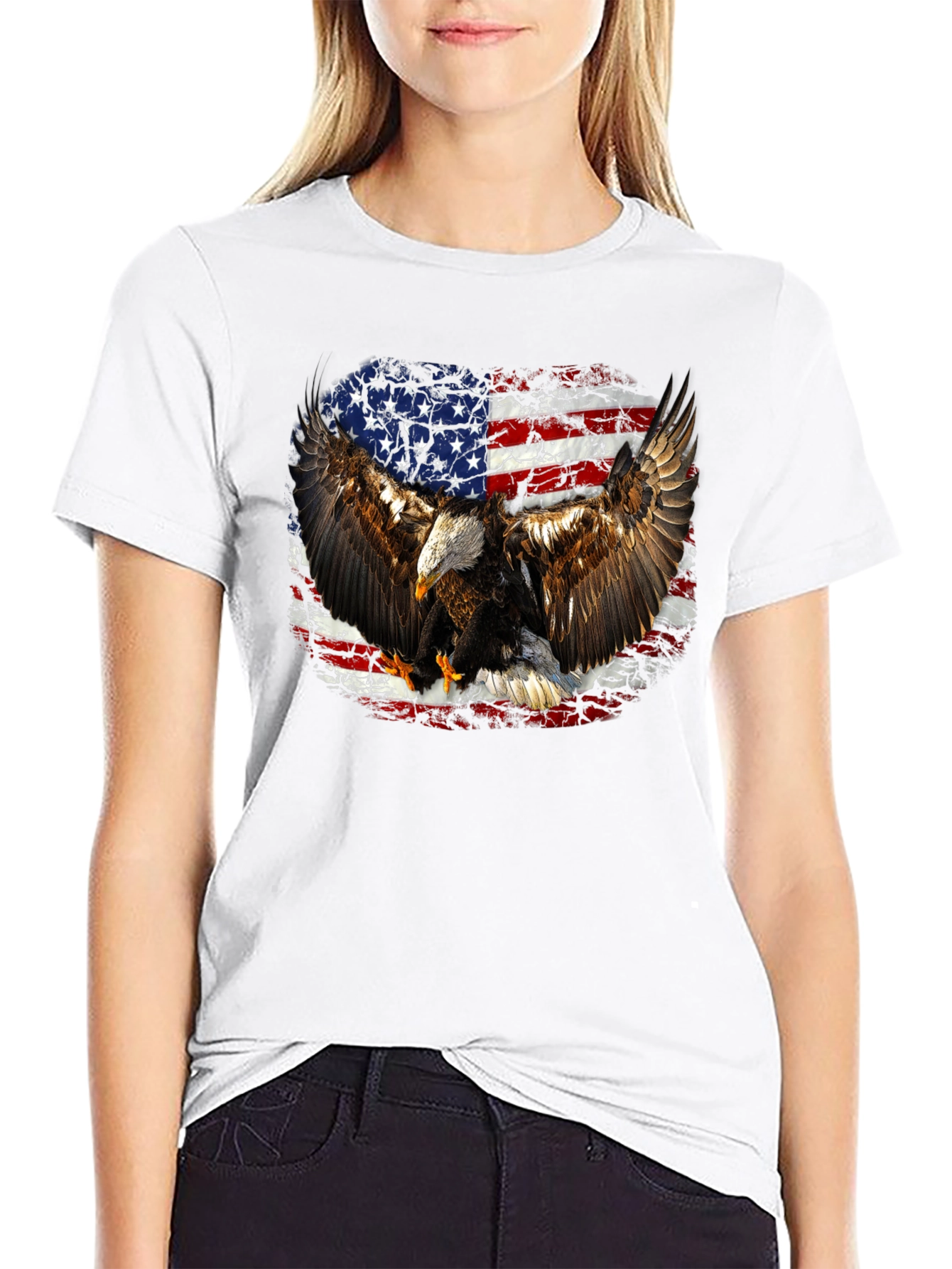 American Eagle Flag T-Shirt - Patriotic Pride