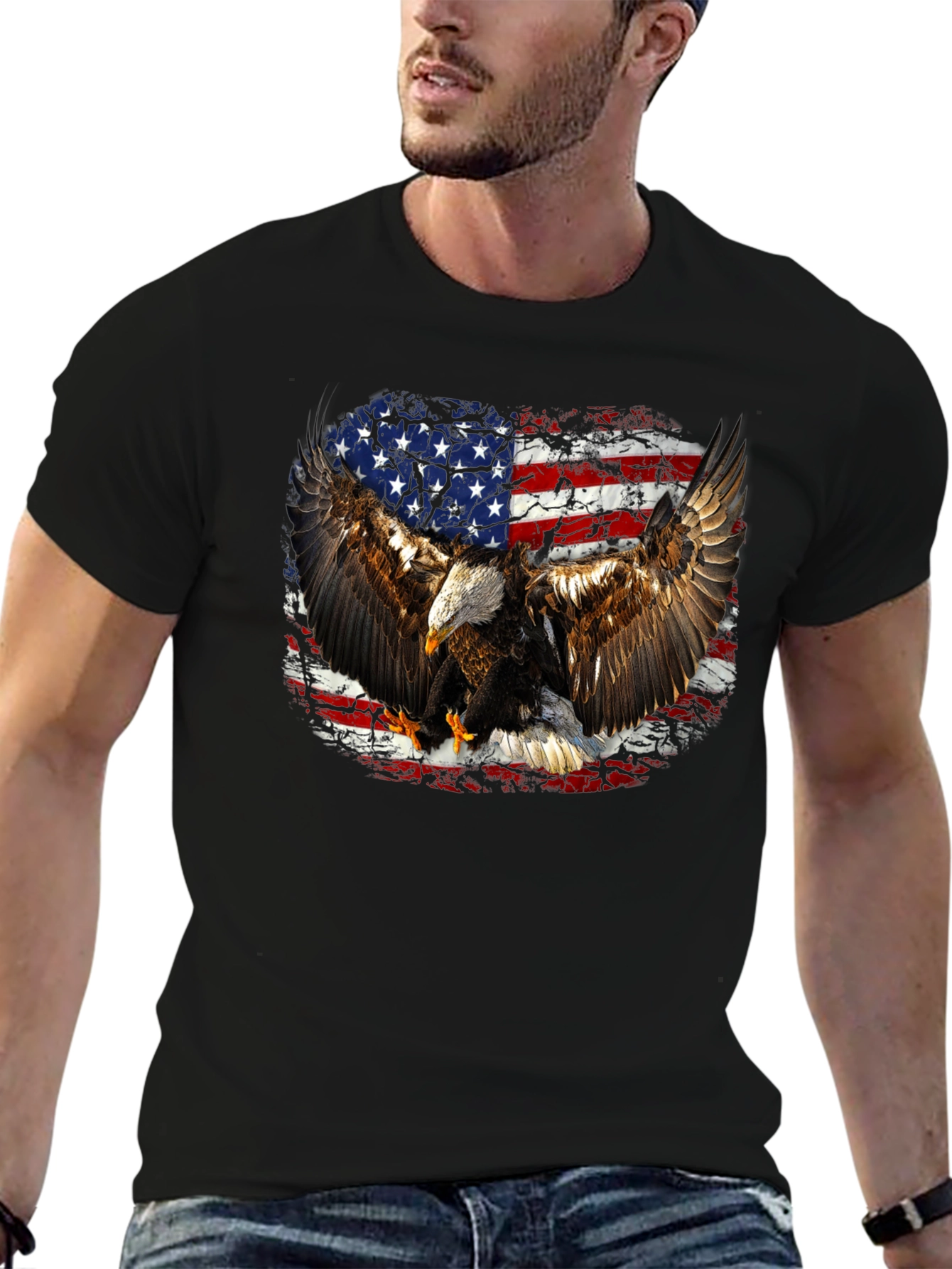 American Eagle Flag T-Shirt - Patriotic Pride
