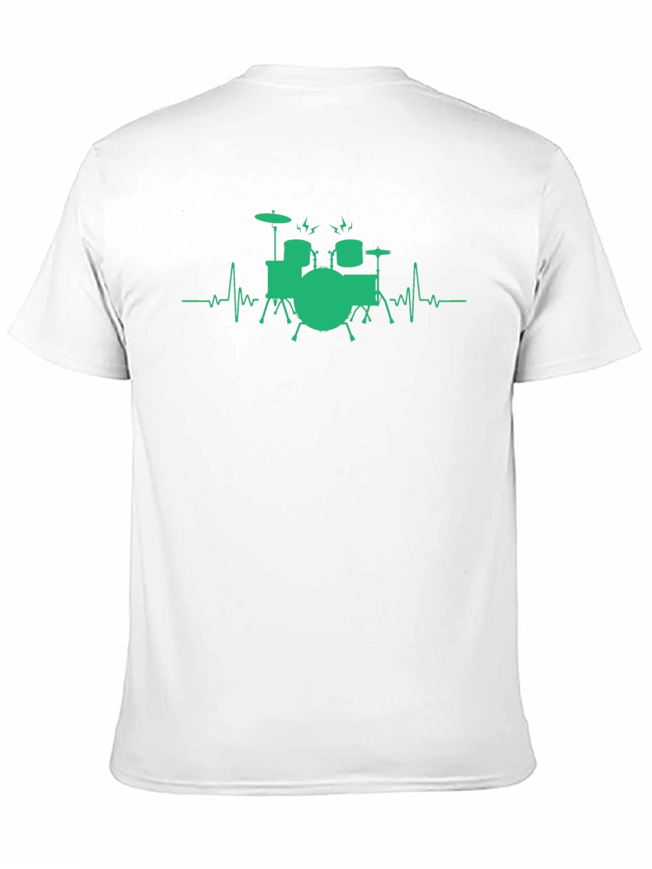 Drumbeat Tee: Musician Heartbeat Drum Set T-Shirt