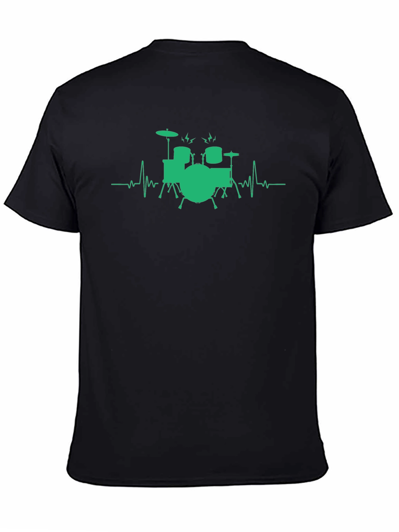 Drumbeat Tee: Musician Heartbeat Drum Set T-Shirt