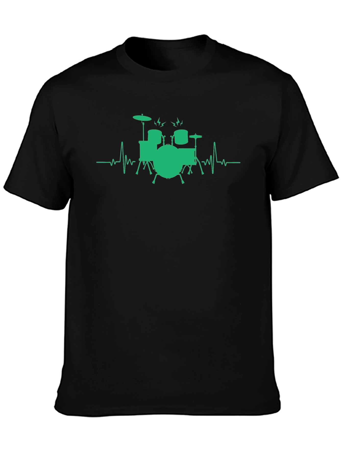 Drumbeat Tee: Musician Heartbeat Drum Set T-Shirt