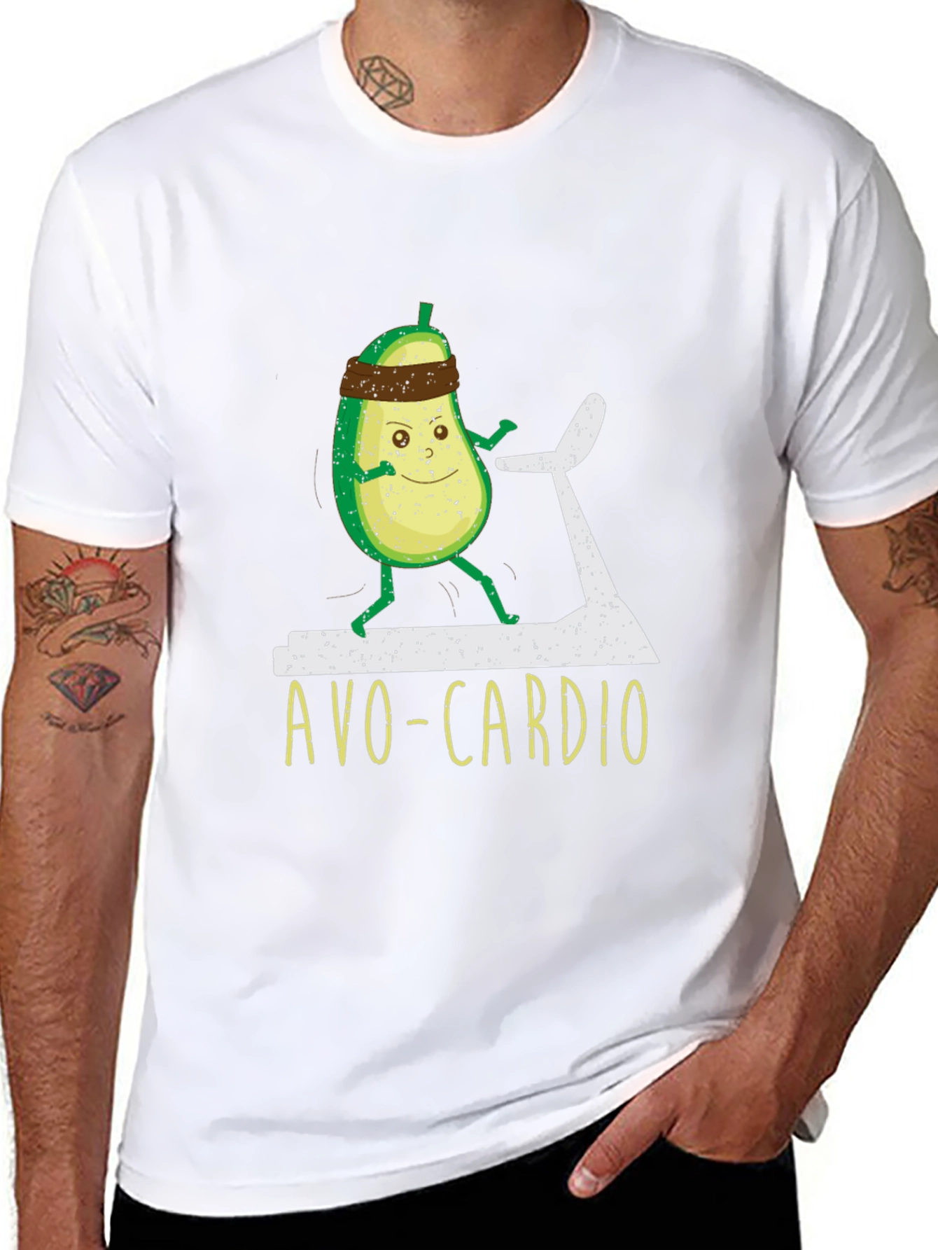 Avo-Cardio Black T-Shirt - Funny Workout Tee