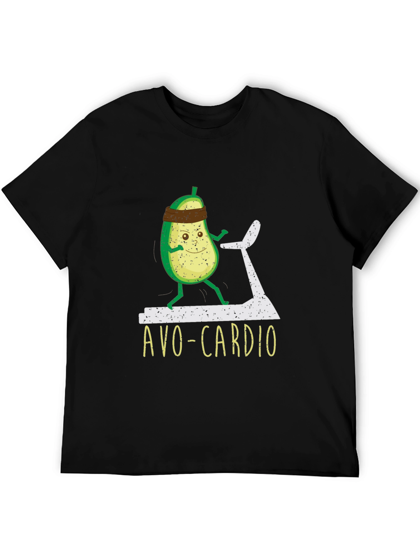 Avo-Cardio Black T-Shirt - Funny Workout Tee