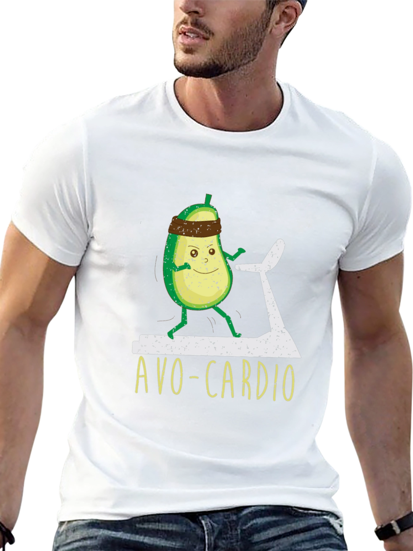 Avo-Cardio Black T-Shirt - Funny Workout Tee